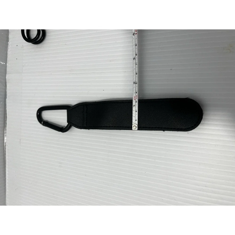New‎ Stroller Hooks Leather Black Heavy Duty Carabiner Hook Straps Black